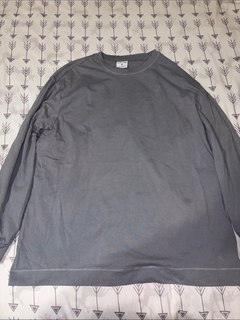 Gymshark Long Sleeve Crewneck Shirt in Gray